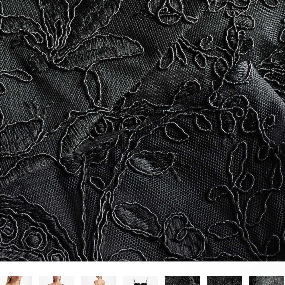 Express Black Lace Cutout Mini Dress - Picture 6 of 7